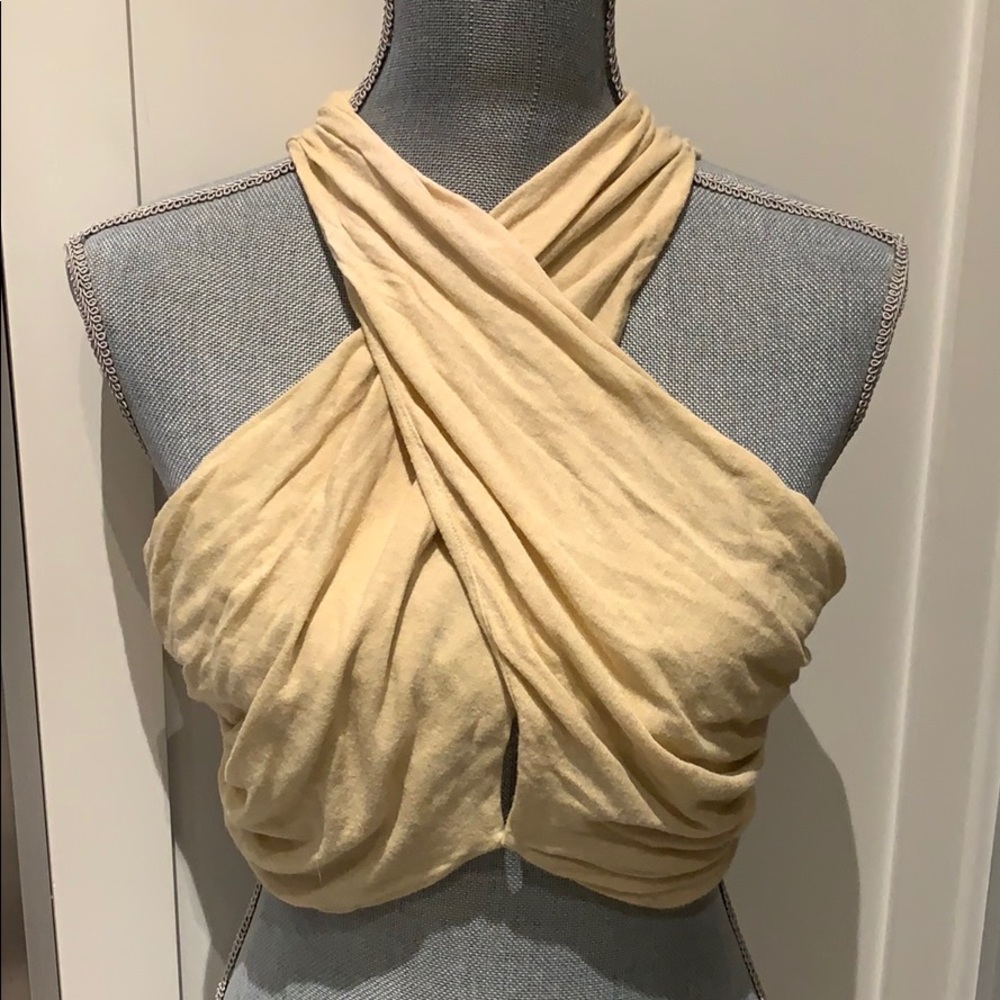 Natural Beige Crop Top by Free People - Free Bag!